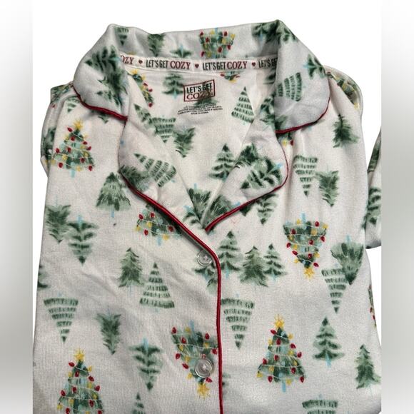 Let’s Get Cozy Super Soft and Stretchy Christmas Tree Pajamas Medium - Picture 3 of 7